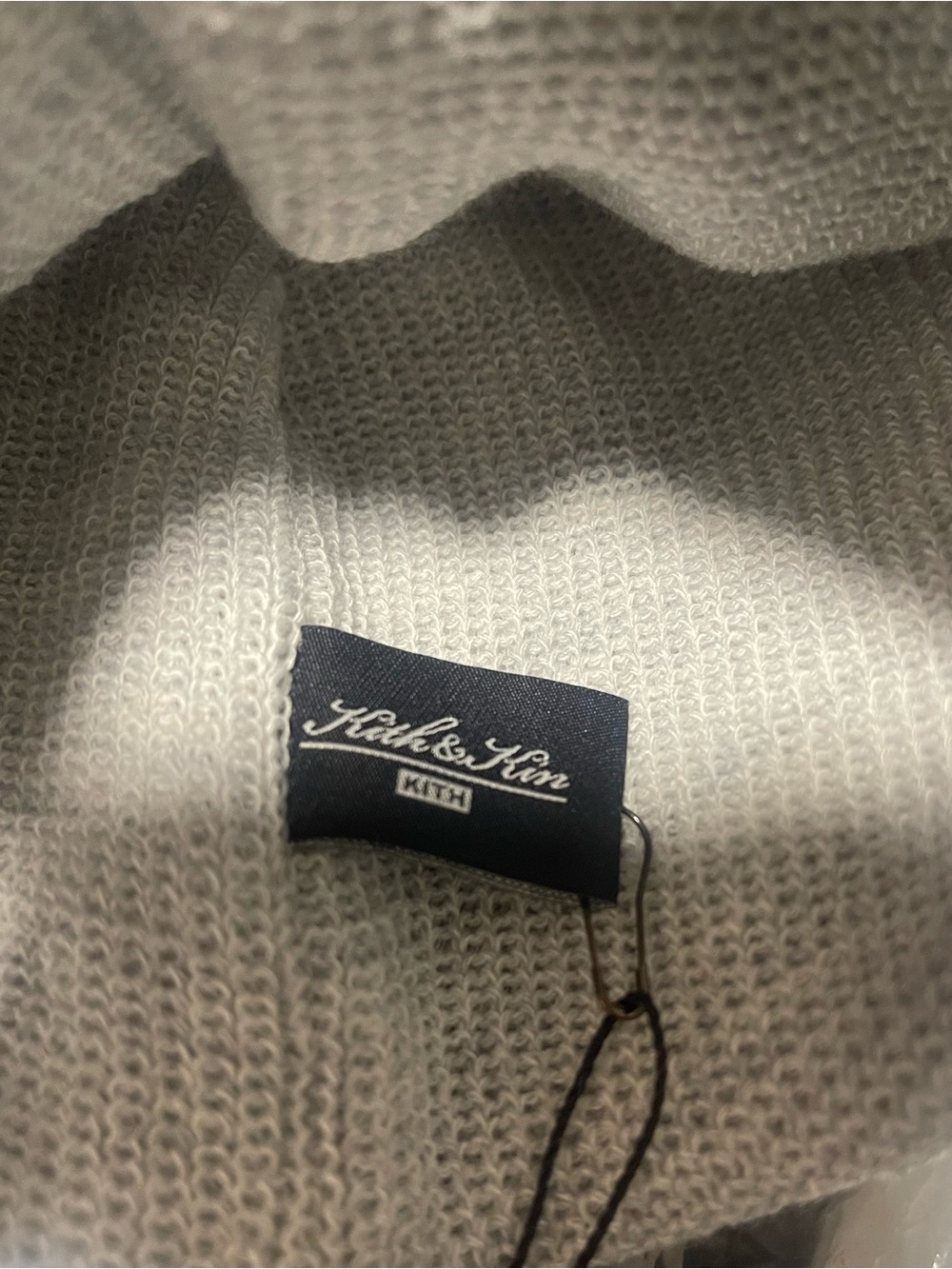 Authentic Kith Light Gray Ribbed Cuff Beanie - Picture 5 of 5
